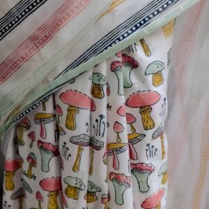 linen blend daily wear saree with mashroom design