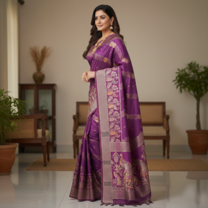 premium mayura with bold boarder elegance dola silk saree