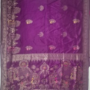 premium dola silk with peacock design in pallu