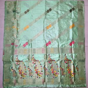 premium mayura with bold boarder elegance dola silk saree