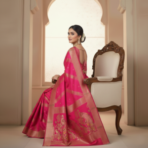 premium mayura with bold boarder elegance dola silk saree