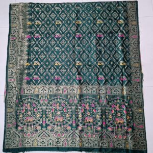 premium dola silk with gajraj & peacock design in pallu