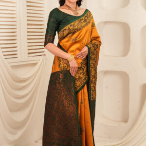 royal blue & silver jacquard designer saree with intricate woven border