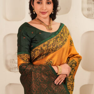 royal blue & silver jacquard designer saree with intricate woven border