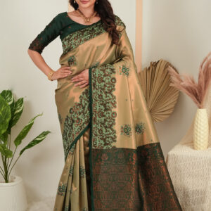 royal blue & silver jacquard designer saree with intricate woven border