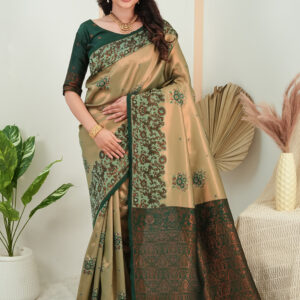 royal blue & silver jacquard designer saree with intricate woven border