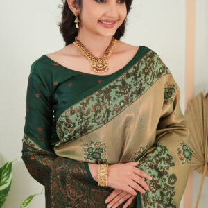 royal blue & silver jacquard designer saree with intricate woven border
