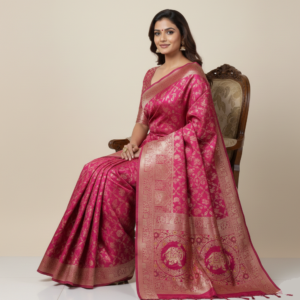 premium dola silk with gajraj design in pallu