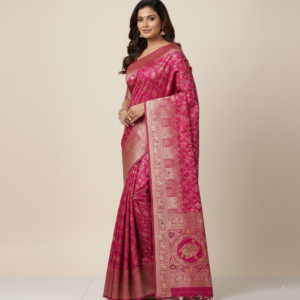 premium dola silk with gajraj design in pallu