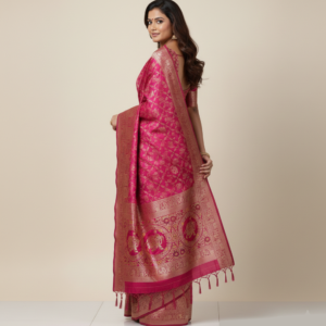 premium dola silk with gajraj design in pallu