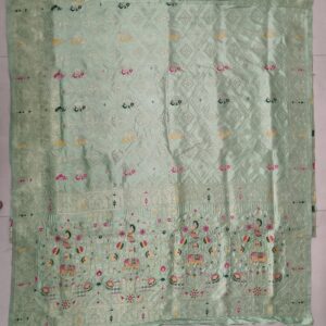 premium dola silk with gajraj & peacock design in pallu
