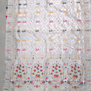 premium dola silk with gajraj & peacock design in pallu