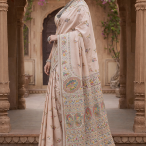 elegant kashmiri pashmina silk saree