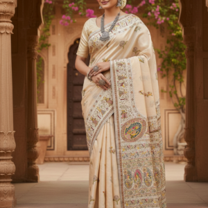 elegant kashmiri pashmina silk saree