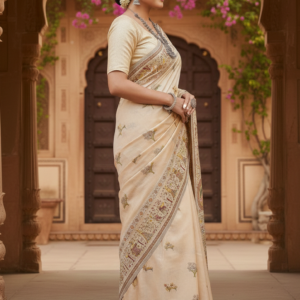 elegant kashmiri pashmina silk saree