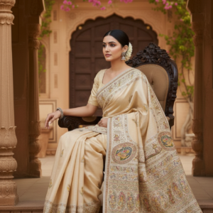 elegant kashmiri pashmina silk saree