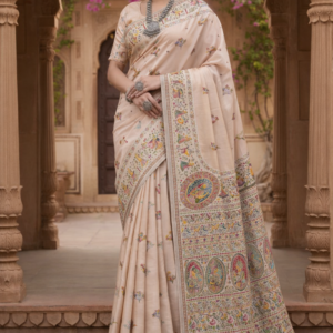 elegant kashmiri pashmina silk saree