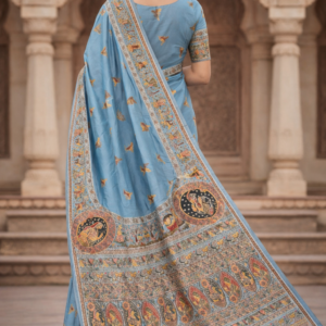 elegant kashmiri pashmina silk saree