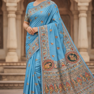elegant kashmiri pashmina silk saree