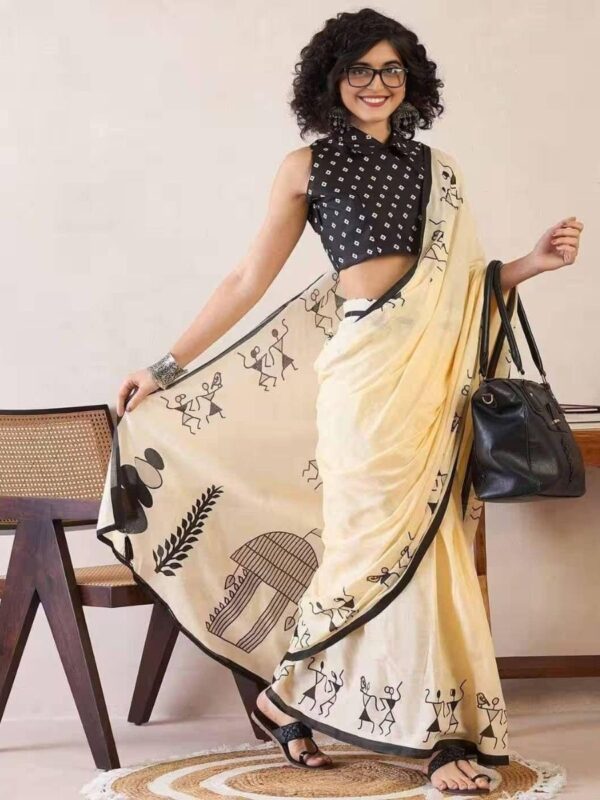 the grace of warli inspired saree