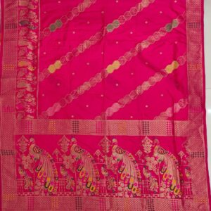 premium mayura with bold boarder elegance dola silk saree