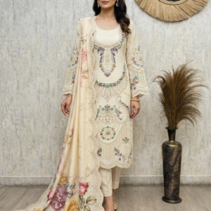 Royal & Elegance Mul Chanderi Unstitched Suit royal & elegance mul chanderi unstitched suit