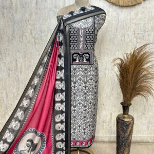 elegant maheshwari unstitched 3 piece suit set elegant maheshwari unstitched 3 piece suit set