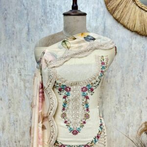royal & elegance mul chanderi unstitched suit royal & elegance mul chanderi unstitched suit